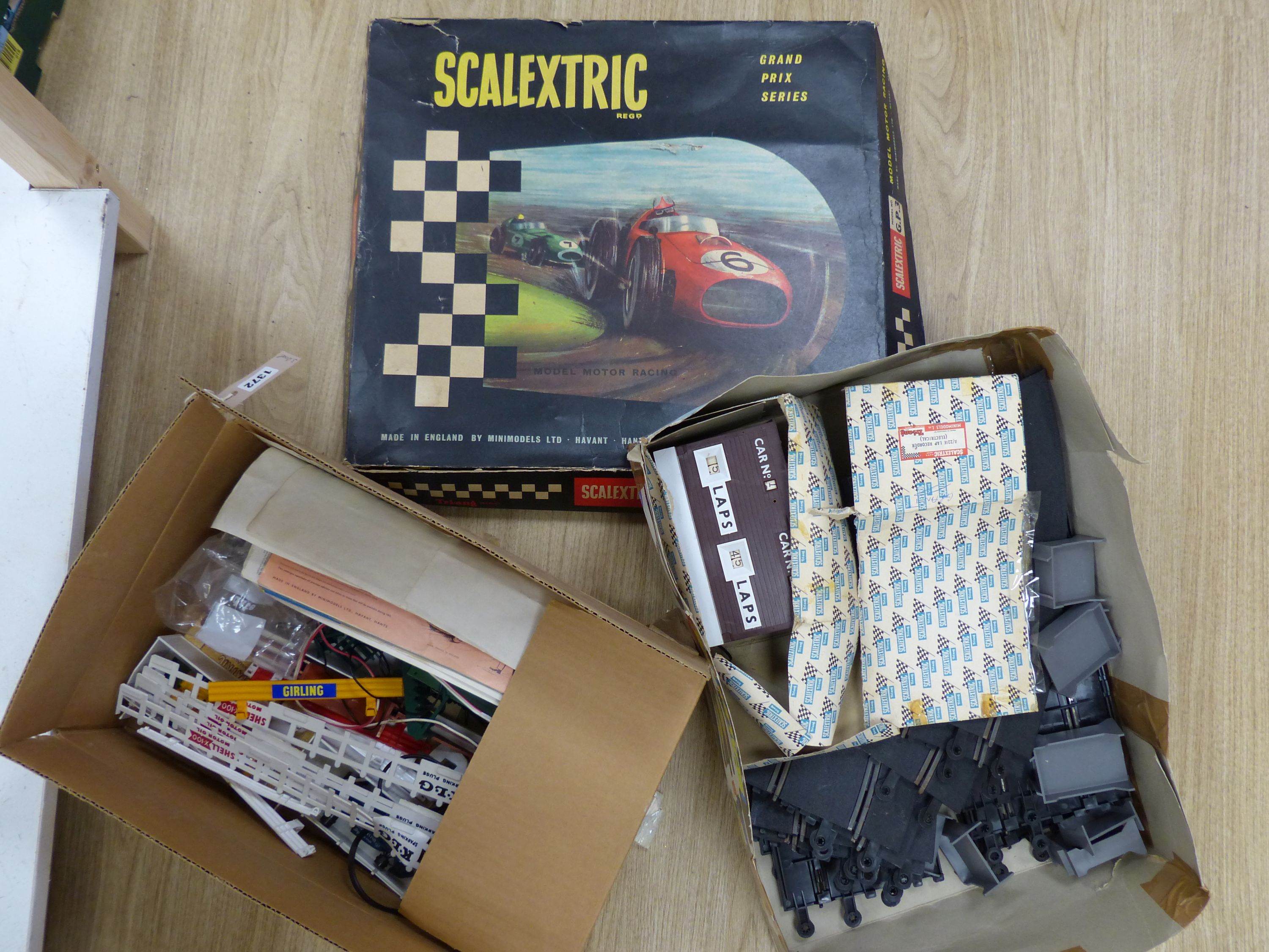 A quantity of Scalextric and accessories
